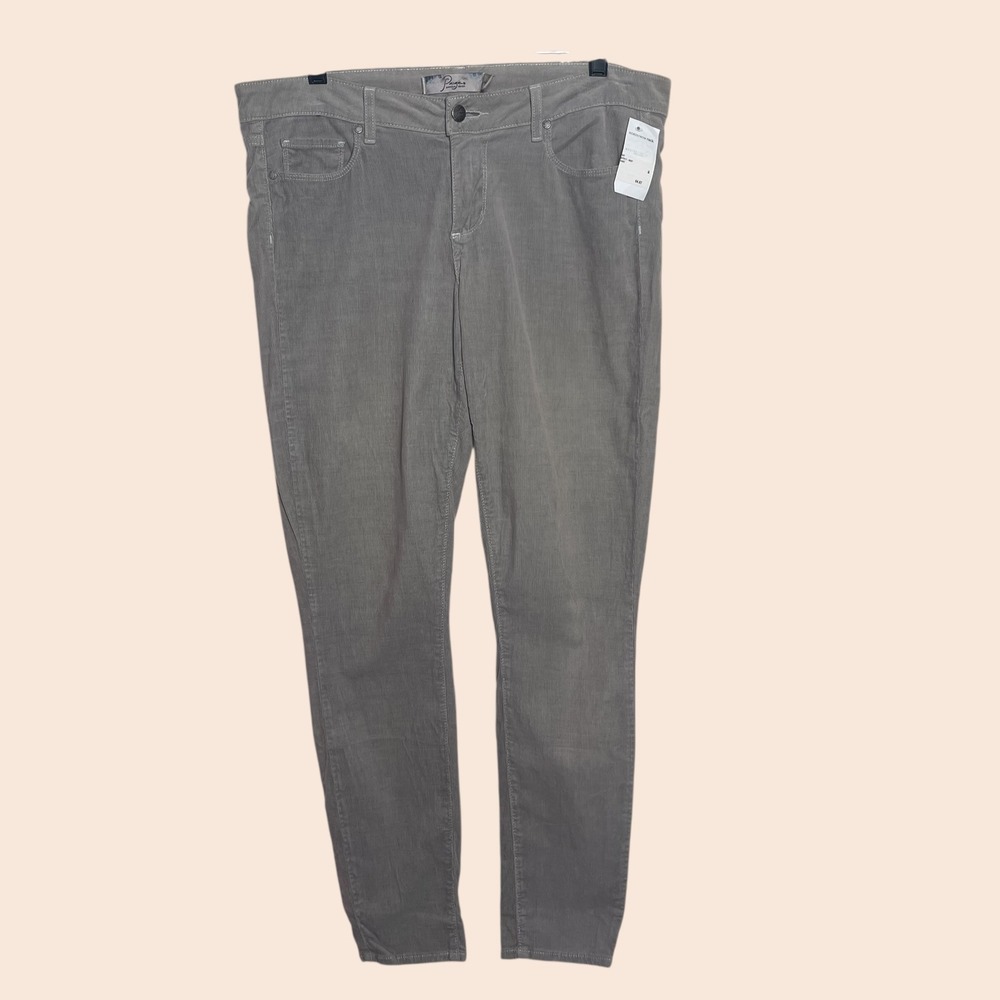 Paige Verdugo Jeggings Women's Gray Corduroy‎ Size 31 NWT